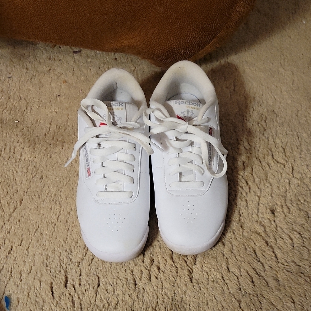 Reebok Classic White Lace-Up Sneakers
